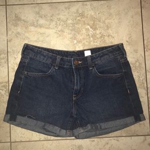 Dark denim shorts